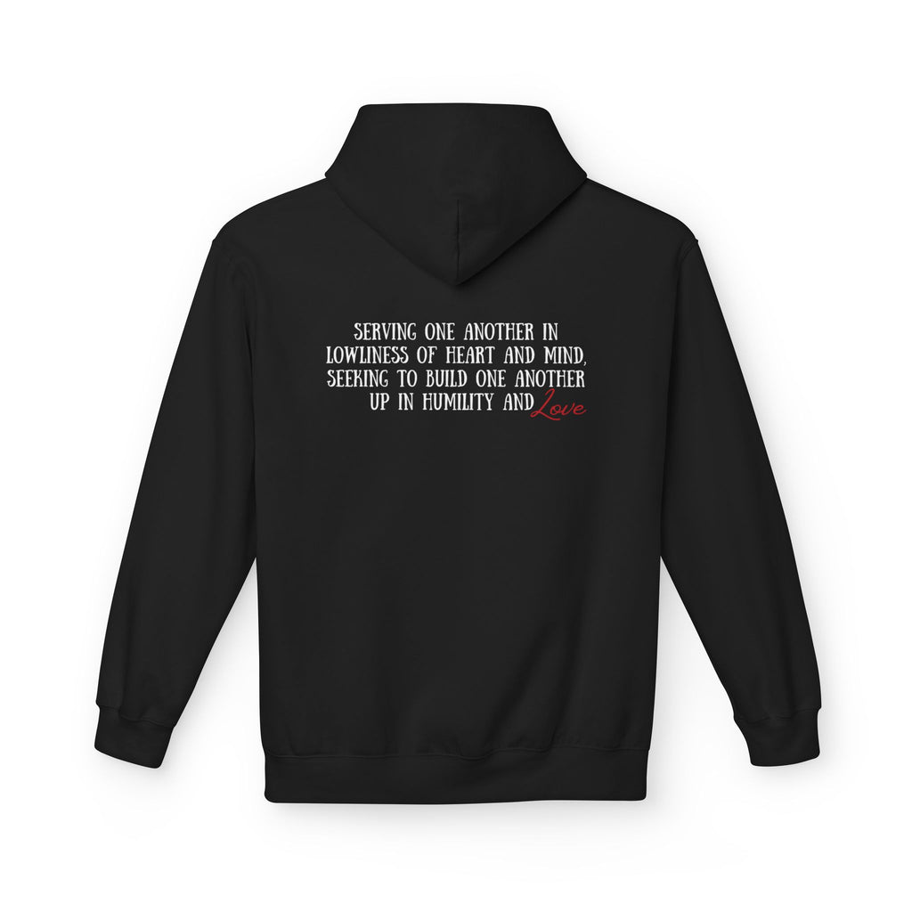 Religious Scripture Hoodie — "Serving One Another" Christian Pullover