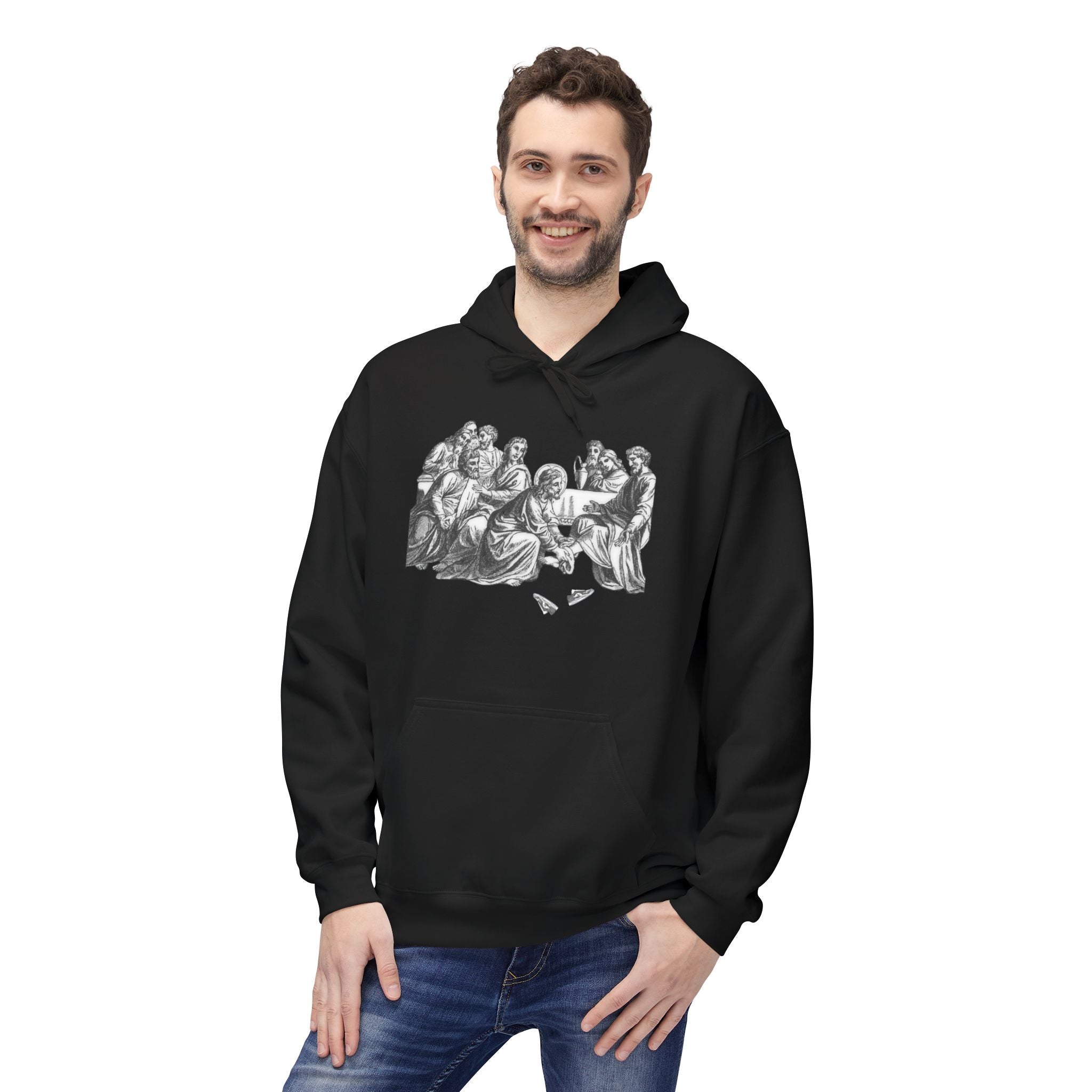 Religious Scripture Hoodie — "Serving One Another" Christian Pullover