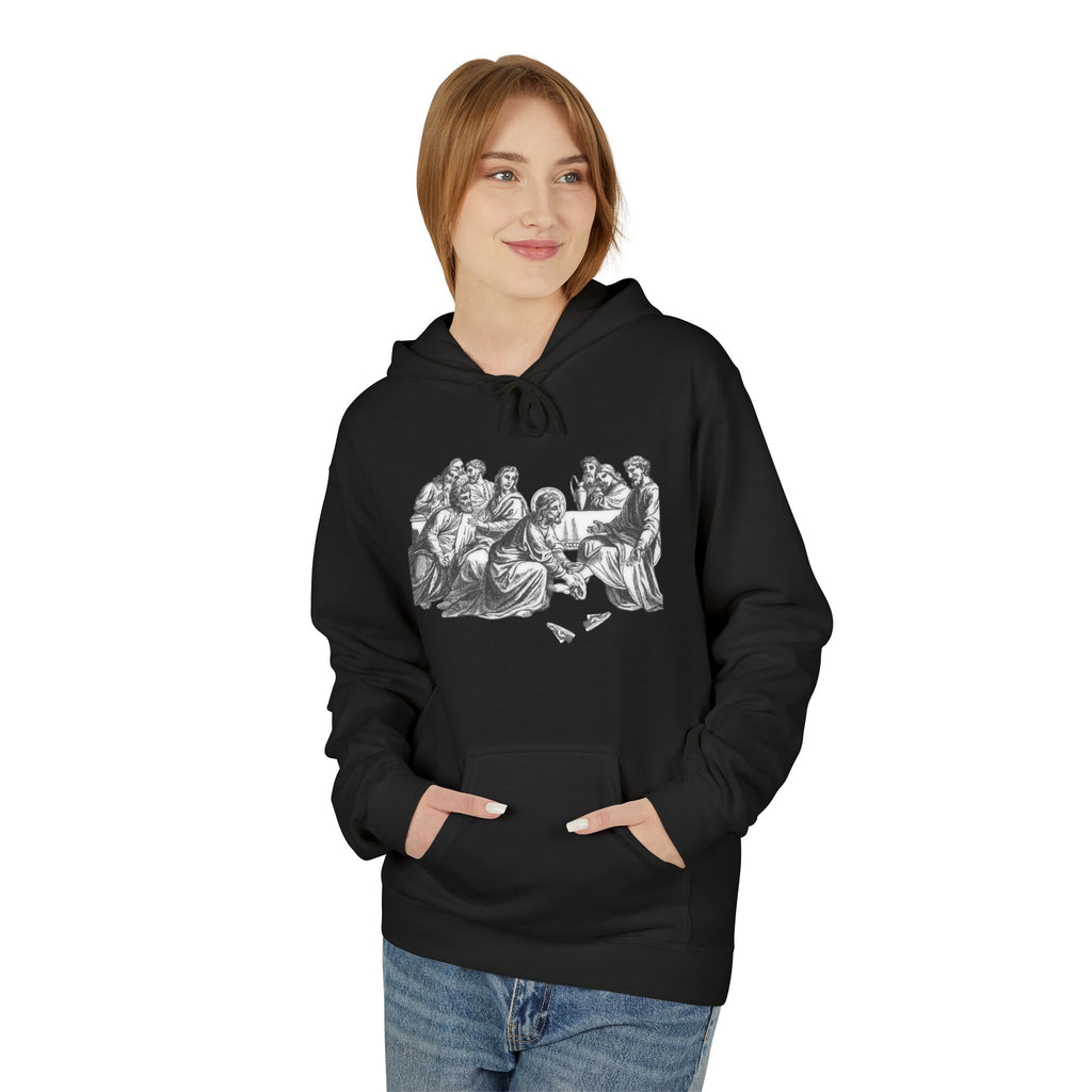 Religious Scripture Hoodie — "Serving One Another" Christian Pullover