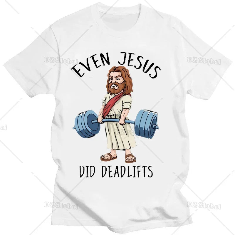 Funny Jesus Graphic T-shirts Ninjesus Kung Fu T Shirt Casual  Short Women Men Clothing Tees Tops Streetwear Japan Anime Clothes