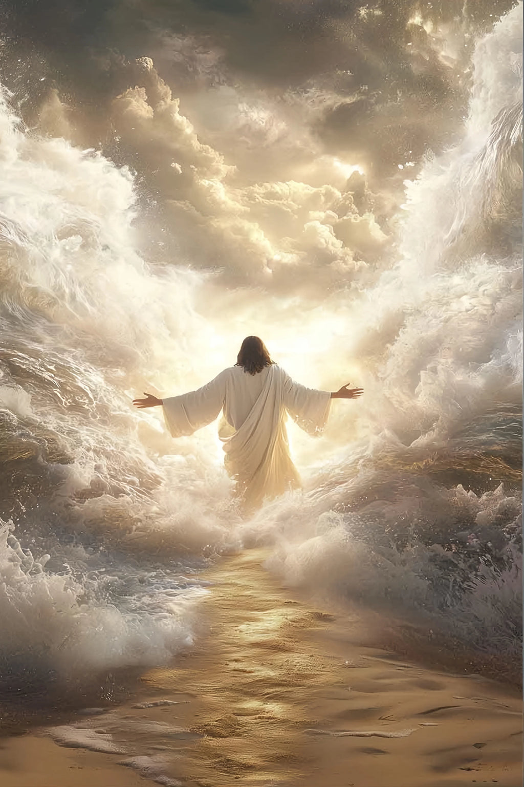 Holy Religious Belief God Jesus and Holy Spirit Posters Print Sacred Heart Jesus Shepherd Canvas Painting Living Room Home De