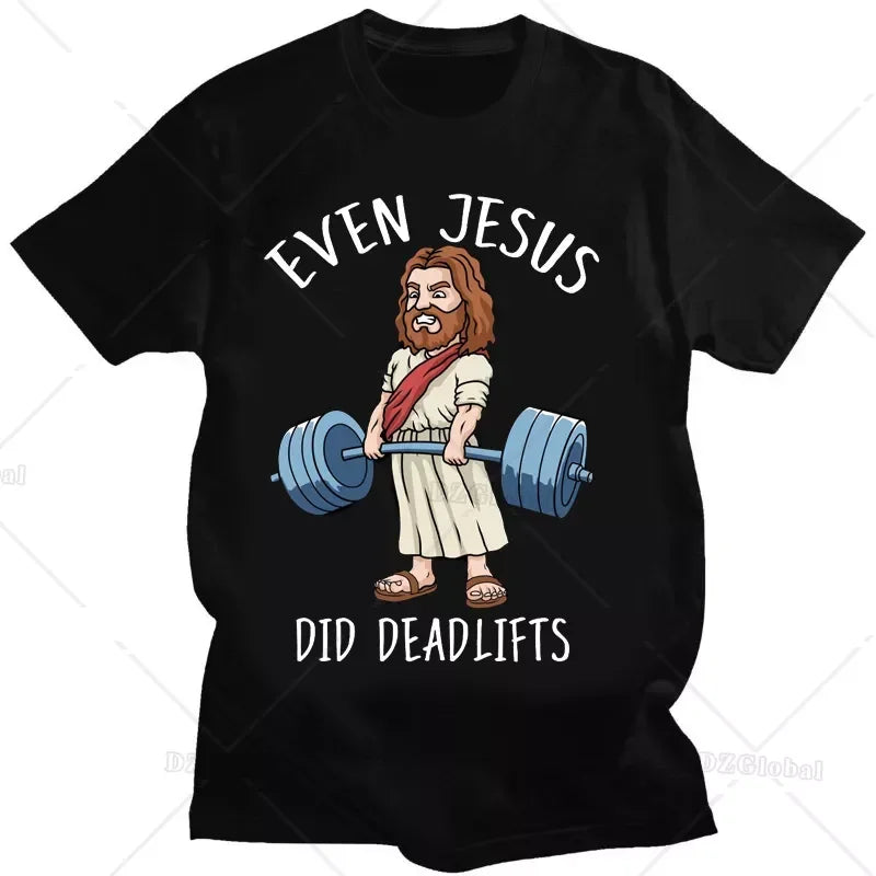 Funny Jesus Graphic T-shirts Ninjesus Kung Fu T Shirt Casual  Short Women Men Clothing Tees Tops Streetwear Japan Anime Clothes