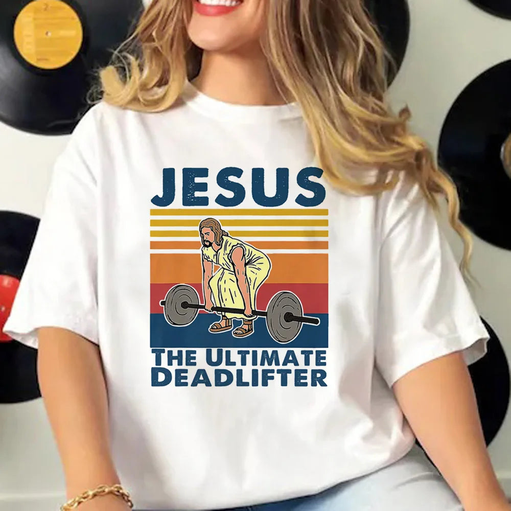 Jesus T Shirt Women Comic Funny Y2K Tee Female Comic Clothes Graphic T Shirts Graphic T Shirts Aesthetic Aesthetic