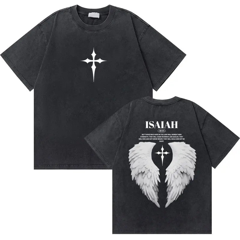Casual Washed Retro Christian Jesus T-shirt