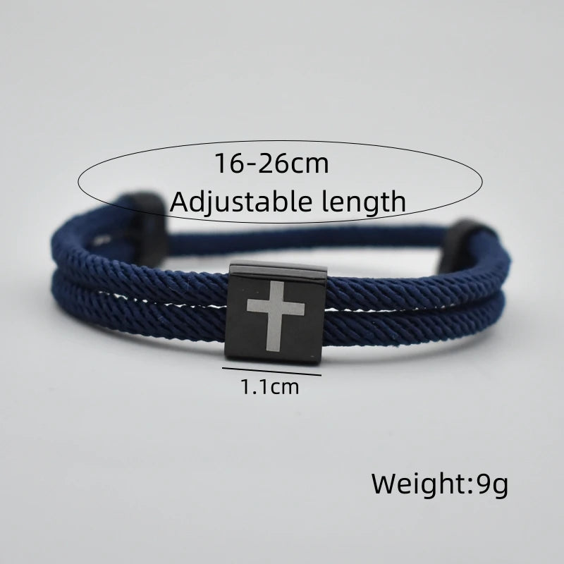 Black Stainless Steels Cross Bracelet