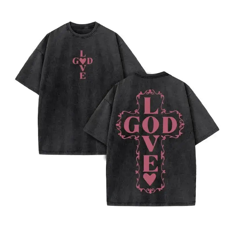 Summer Top Christian Jesus Design T-shirt