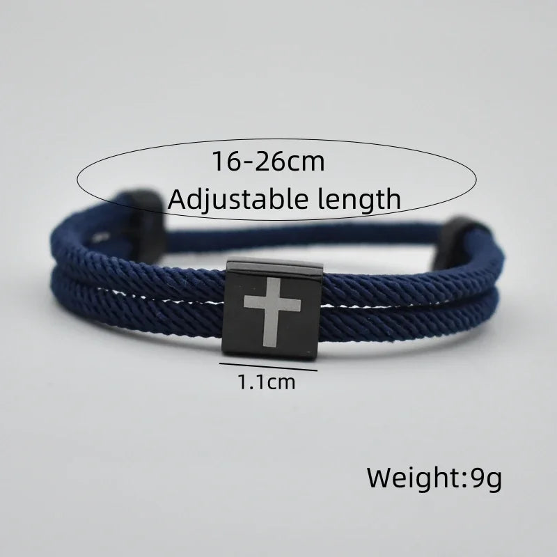 Black Stainless Steels Cross Bracelet