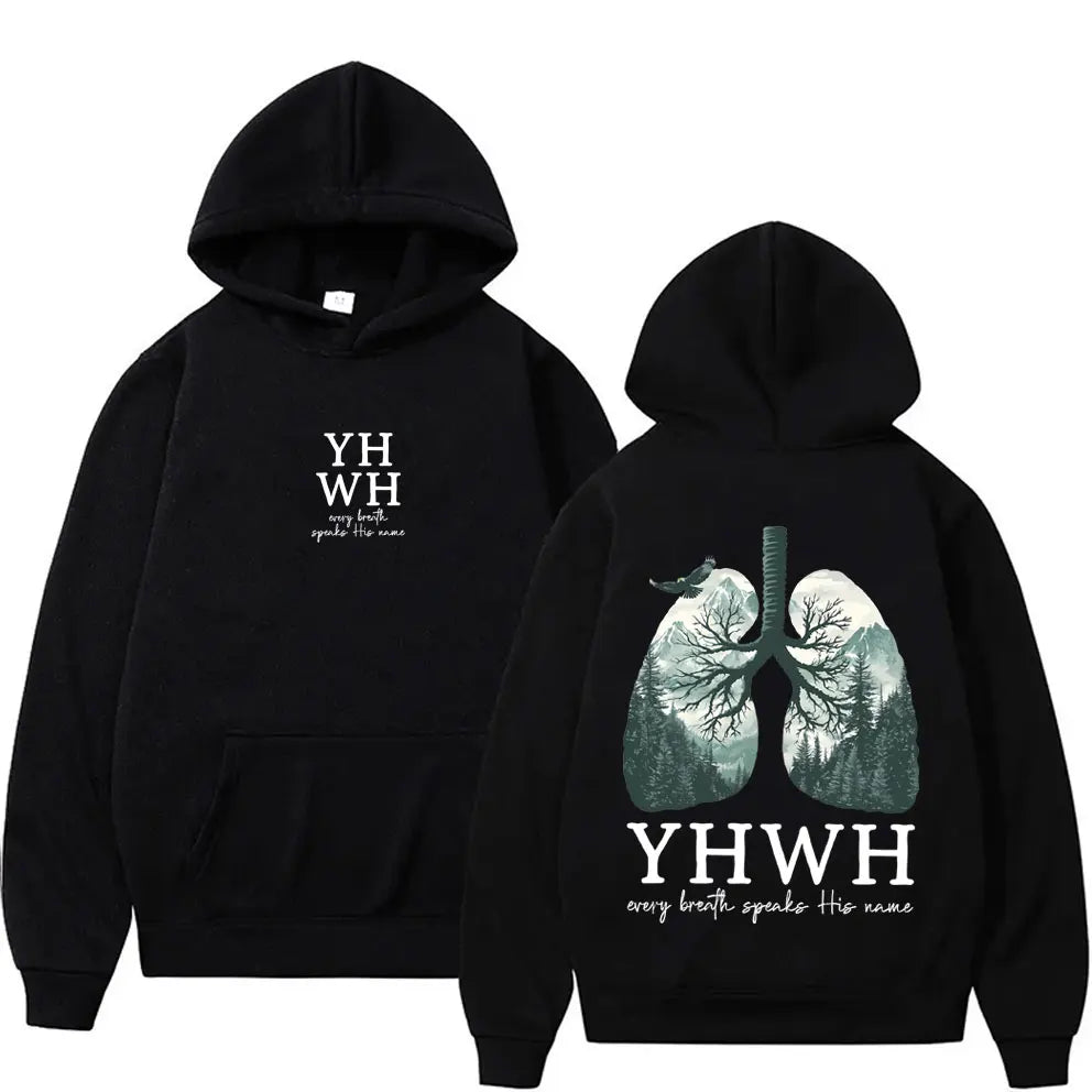 YHWLH Lungs Christian Hoodie Pullover