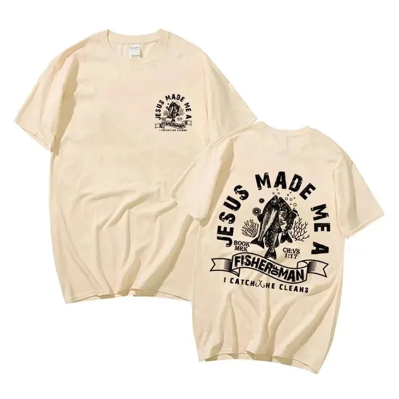 Harajuku Casual Men's Aesthetic Christian T Shirt Jesus Bible Verse Letters Print Apparel T-shirt Unisex Oversized T-Shirts Tops