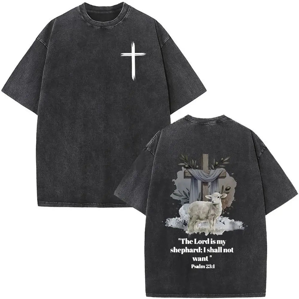 New Washed T-shirt Men's Oversized Harajuku