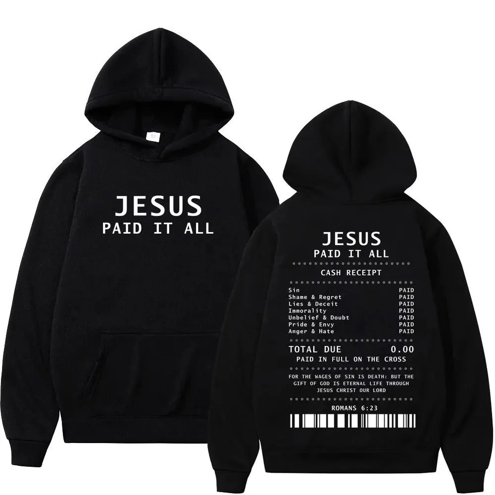 Jesus Paid It All Print Hoodie