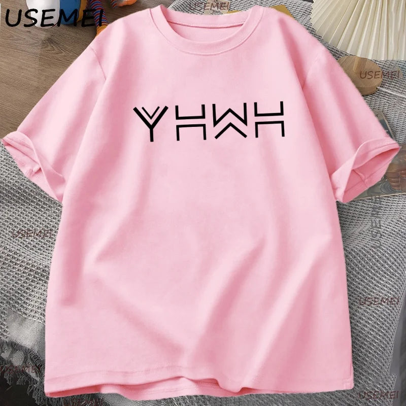 Yahweh T Shirt Mens Christian Jesus Religious T-shirt Casual Cotton Short Sleeve Men's Clothes Oversized Man Clothing Tops