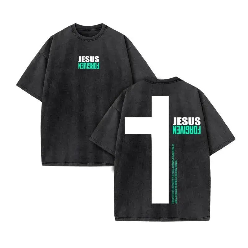 Summer Top Christian Jesus Design T-shirt