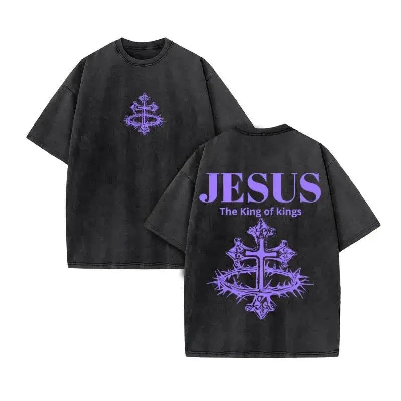 Summer Top Christian Jesus Design T-shirt