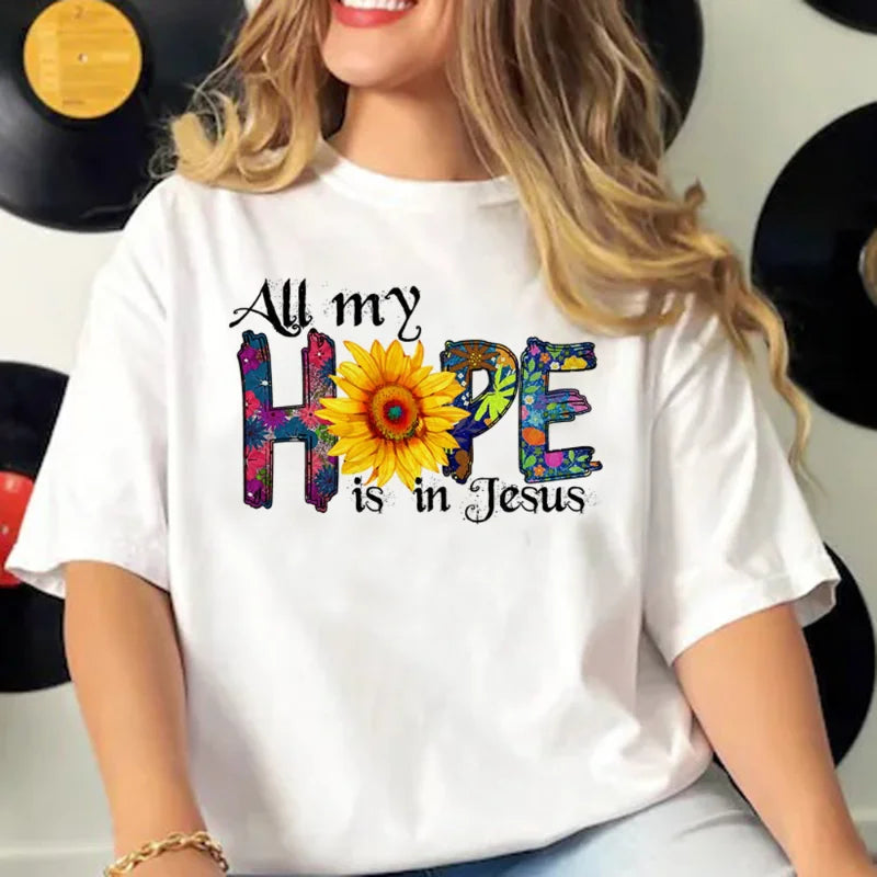 Jesus T Shirt Women Comic Funny Y2K Tee Female Comic Clothes Graphic T Shirts Graphic T Shirts Aesthetic Aesthetic