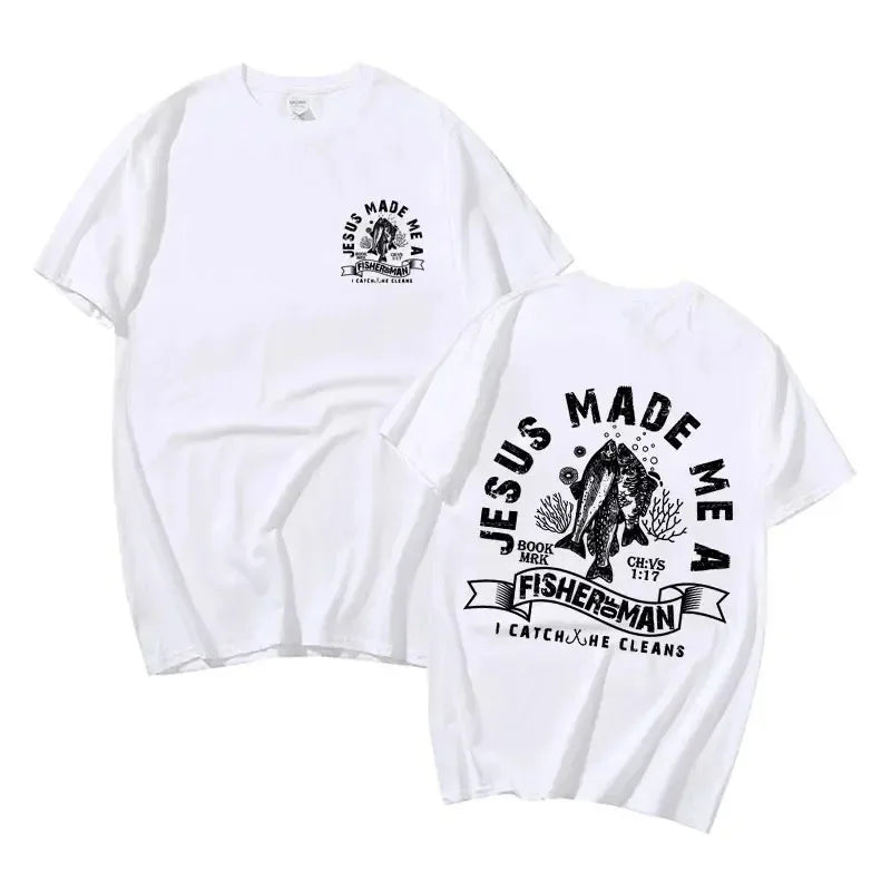 Harajuku Casual Men's Aesthetic Christian T Shirt Jesus Bible Verse Letters Print Apparel T-shirt Unisex Oversized T-Shirts Tops