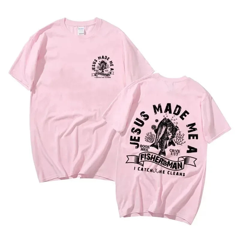 Harajuku Casual Men's Aesthetic Christian T Shirt Jesus Bible Verse Letters Print Apparel T-shirt Unisex Oversized T-Shirts Tops