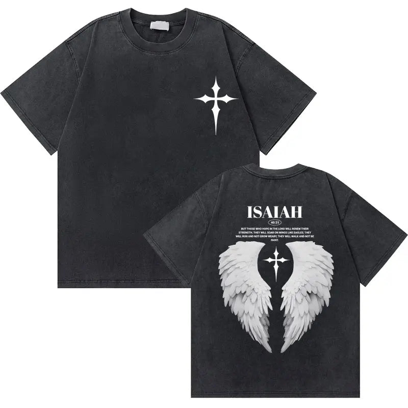 Casual Washed Retro Christian Jesus T-shirt