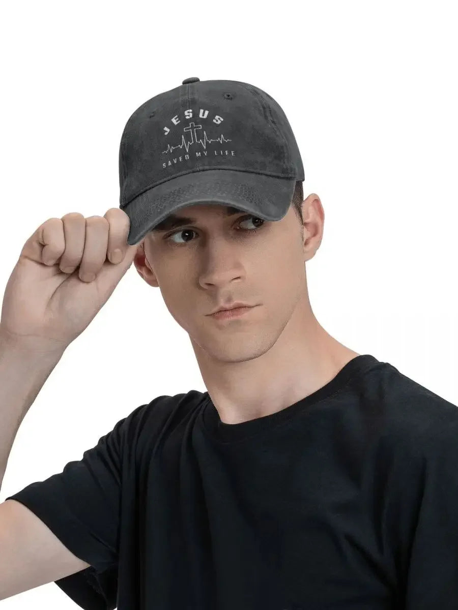 Jesus Christ Saved My Life Adjustable Baseball Cap