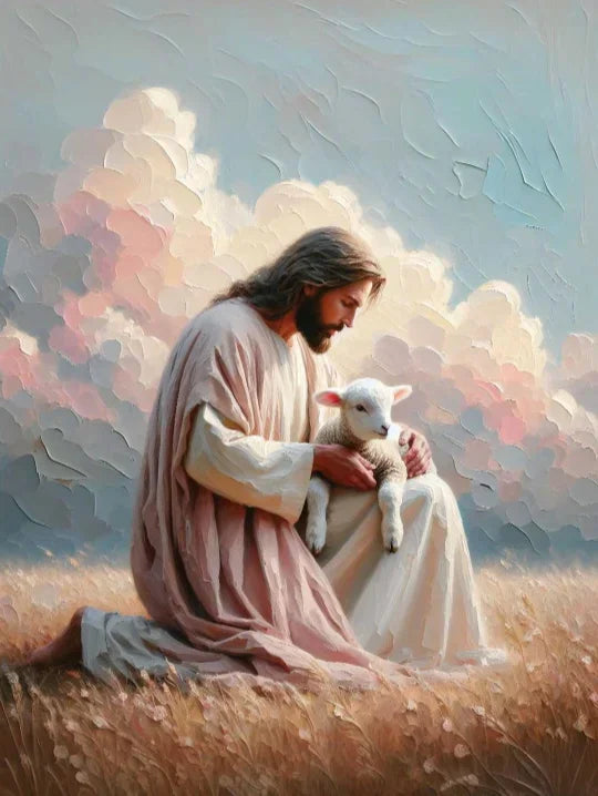 Holy Religious Belief God Jesus and Holy Spirit Posters Print Sacred Heart Jesus Shepherd Canvas Painting Living Room Home De