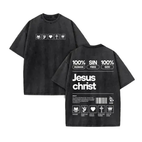 Summer Top Christian Jesus Design T-shirt