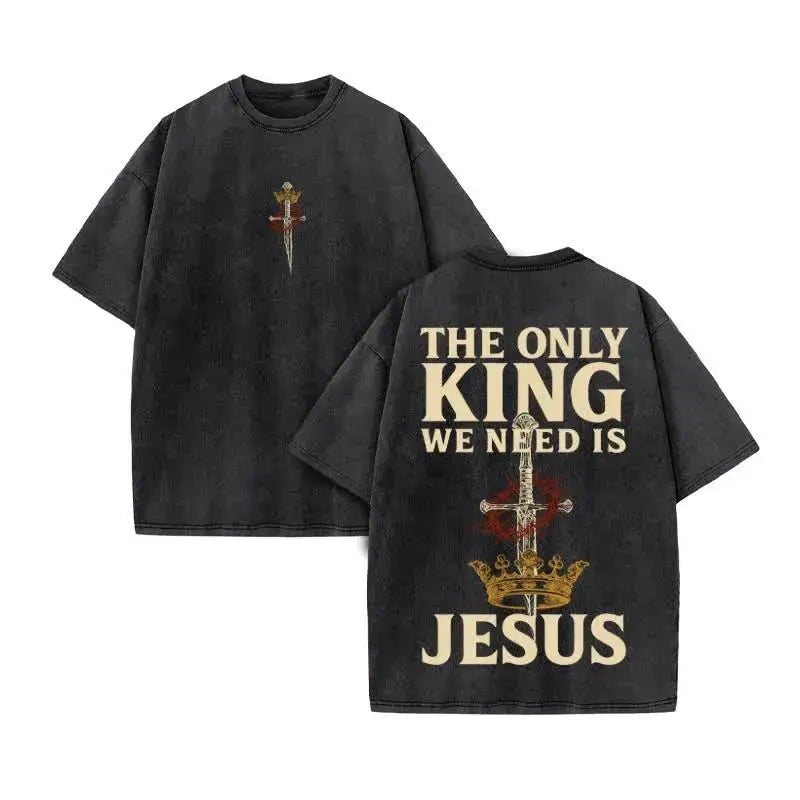 Summer Top Christian Jesus Design T-shirt
