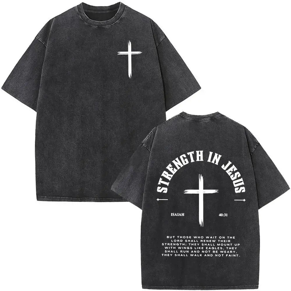 New Washed T-shirt Men's Oversized Harajuku