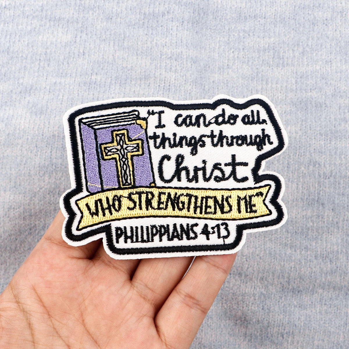 Jesus Funny Sayings Embroidered Patches on Clothes DIY Letters Applique Clothing Thermoadhesive Patches For Clothing Stickers