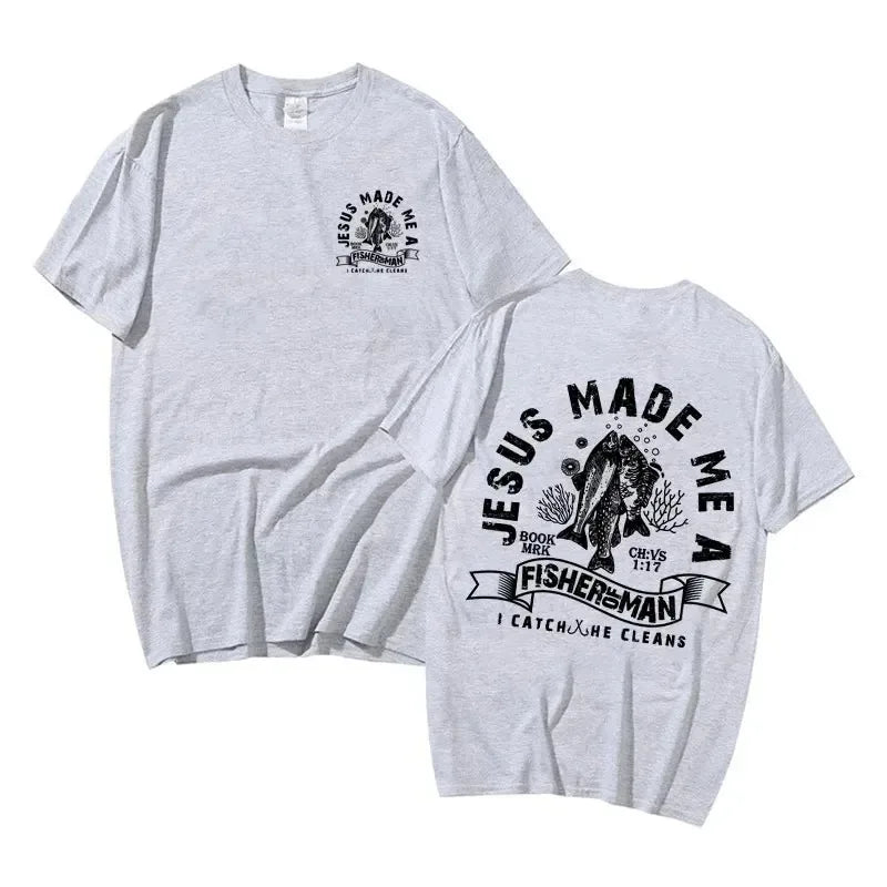 Harajuku Casual Men's Aesthetic Christian T Shirt Jesus Bible Verse Letters Print Apparel T-shirt Unisex Oversized T-Shirts Tops