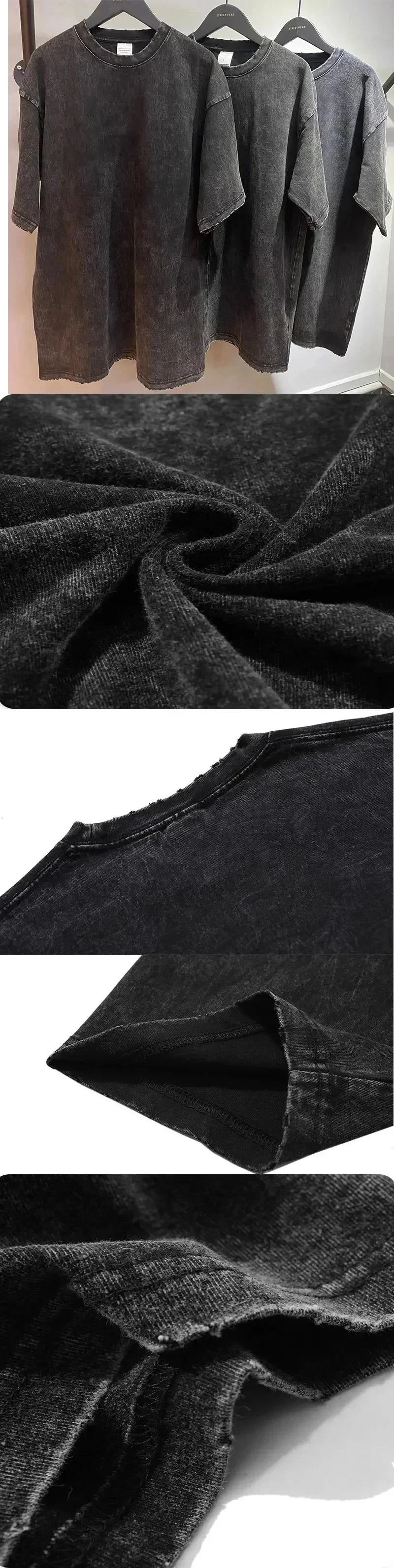 New Washed T-shirt Men's Oversized Harajuku