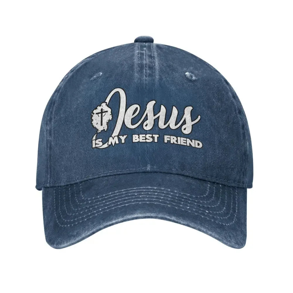 2022 Classic Denim "Jesus Is My Best Friend" Baseball Cap