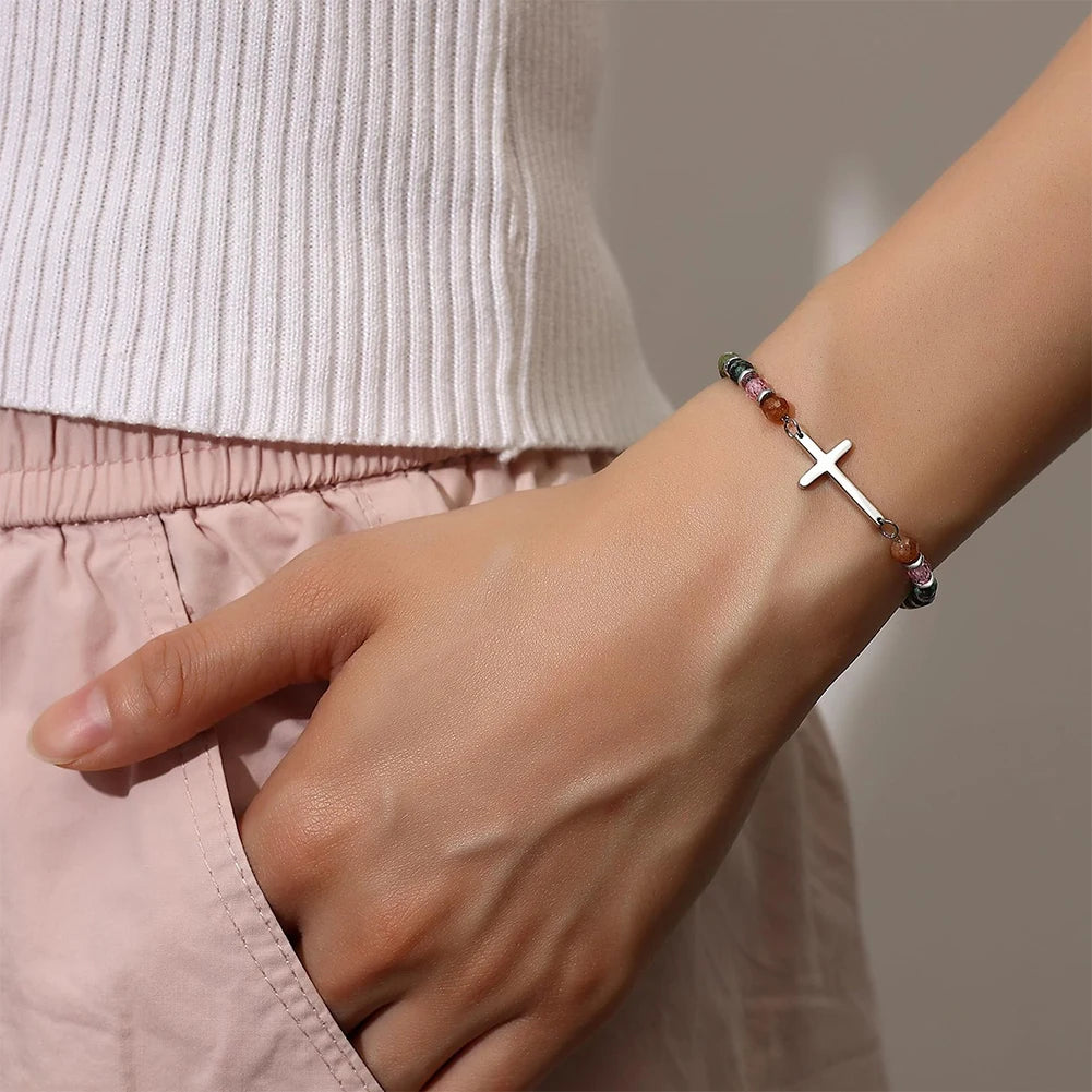 Christian Gift Cross Beads Bracelets