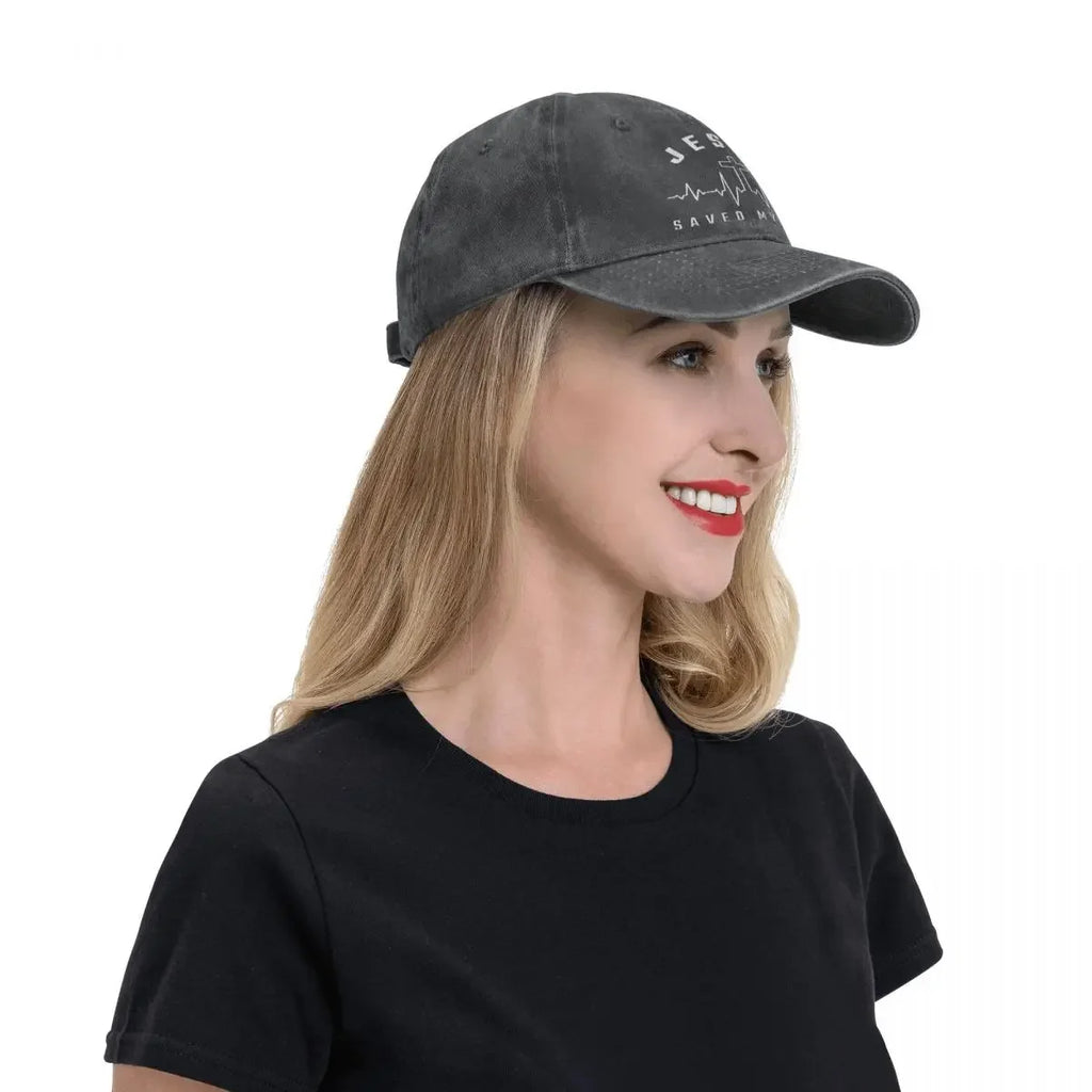 Jesus Christ Saved My Life Adjustable Baseball Cap