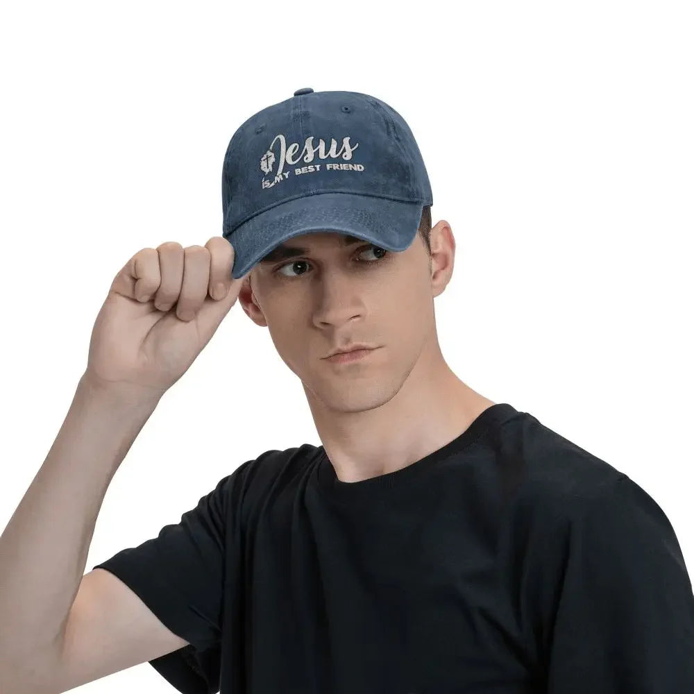 2022 Classic Denim "Jesus Is My Best Friend" Baseball Cap