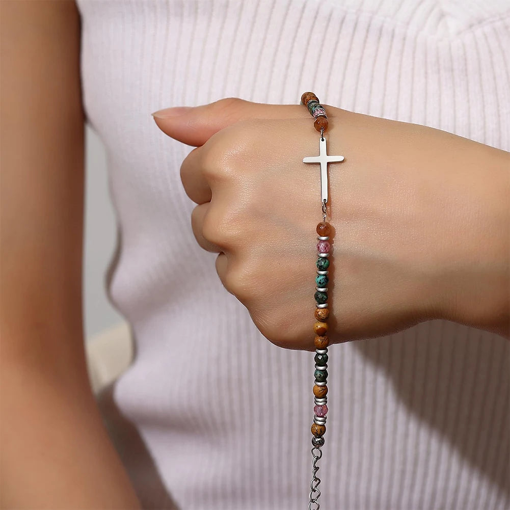 Christian Gift Cross Beads Bracelets