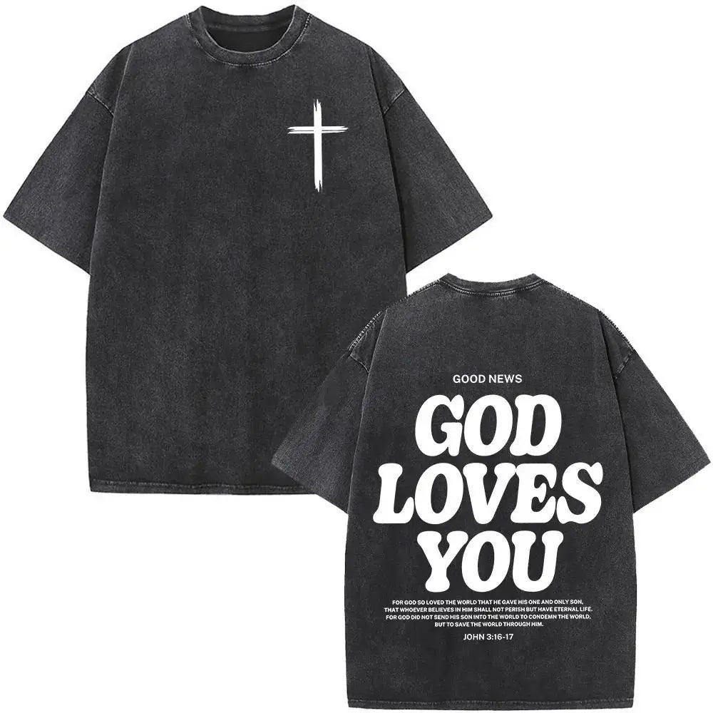 New Washed T-shirt Men's Oversized Harajuku