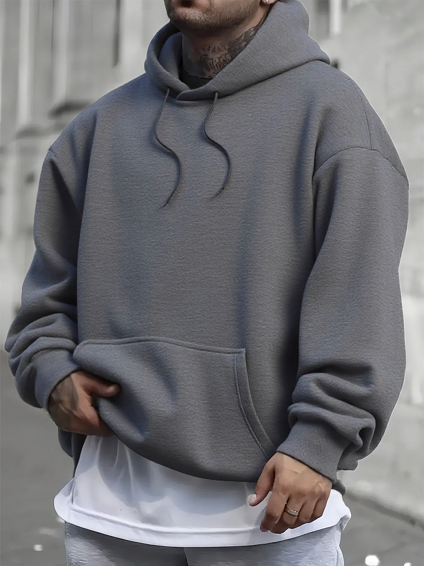 Hoodie for Man Street Wear Faith over Fear Graphic