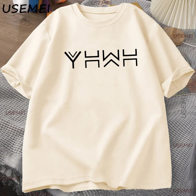 Yahweh T Shirt Mens Christian Jesus Religious T-shirt Casual Cotton Short Sleeve Men's Clothes Oversized Man Clothing Tops