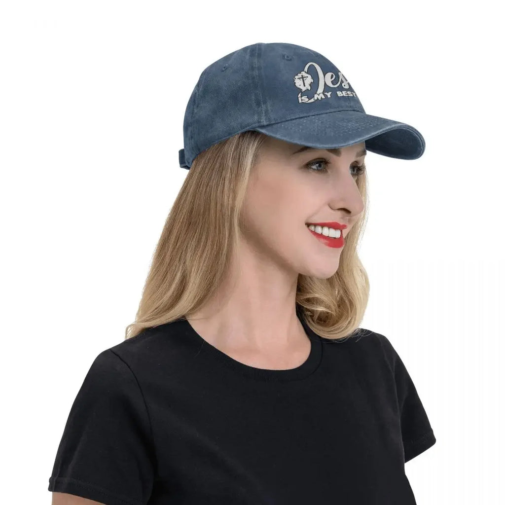 2022 Classic Denim "Jesus Is My Best Friend" Baseball Cap